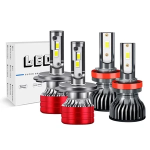 Faros LED faros antiniebla de haz alto bajo 6500K para Toyota Tundra 2014-2021 4x - Imagen 1 de 12