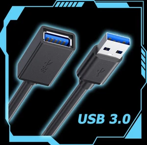 new 50cm USB EXTENSION Cable Lead Male To Female Extension Super Speed USB 3.0 - Picture 1 of 10