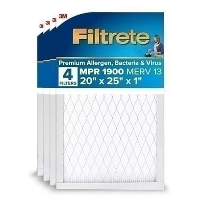 Filtro de aire para horno de CA Filtrete 20x25x1, MERV 13, MPR 1900, alérgeno premium,... Foto 1 de 4