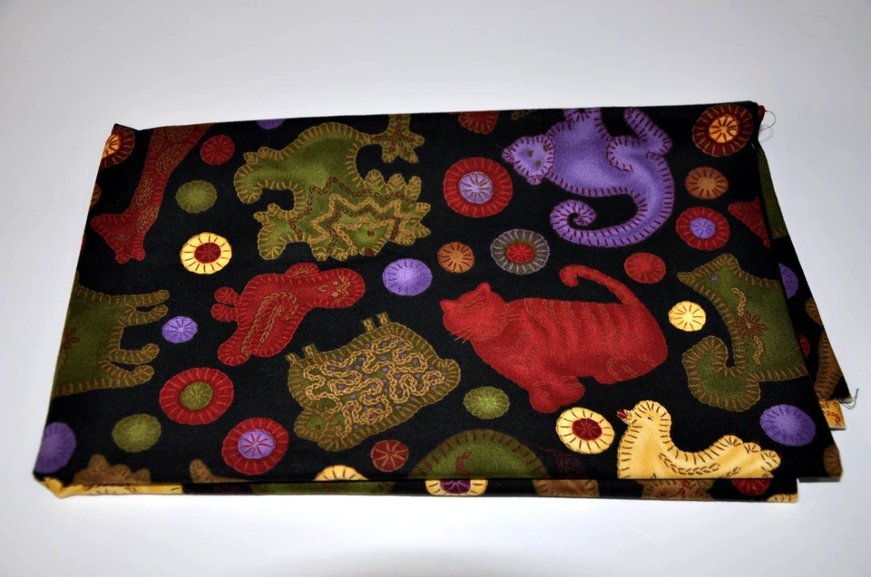 Homespun Style Penny Rug  Quilt Fabric Print by Moda, Unique Piece  1 Yard - Image 1 of 1