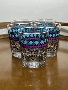 Ikea Murkla Geometrisch 8 Unzen Altmodisch Cocktail Steine Gläser Becher 5er Set - Bild 1 von 8