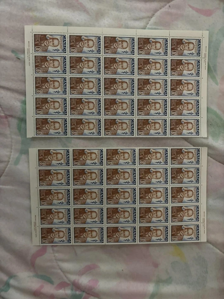 Canada 495i, hibite, 2 x1/2 sheets of 25,Cat $112, William Osler, Doctor [343 - Image 1 of 1