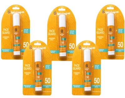 Paquete de 5 protectores faciales australianos dorados SPF50 0,5 OZ Foto 1 de 2