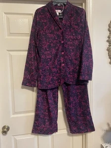 OSCAR DE LA RENTA Pink Label Womens Soft Fleece Pajama Set L - Picture 1 of 8