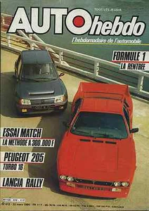 AUTO HEBDO n°412 22/03/1984 LANCIA RALLY 205 TURBO 16 - Bild 1 von 1