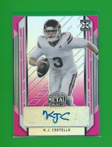 KJ Costello 2021 Blattmetallentwurf rosa Auto 13/20, Mississippi State - Bild 1 von 2