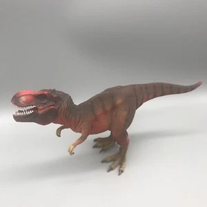 2011 Red Schleich Tyrannosaurus Rex Dinosaur T Rex Figure Toy 5x11” - Picture 1 of 14