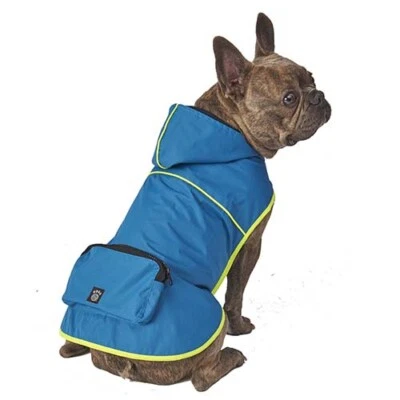Petrageous Dog Hooded Banff Packable Teal Rain Jacket Vest XXLarge XXL  - Image 1 of 3