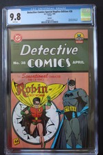 DETECTIVE COMICS 38 ORIGIN 1st Dick Grayson ROBIN Nightwing 1995 Replica CGC 9.8