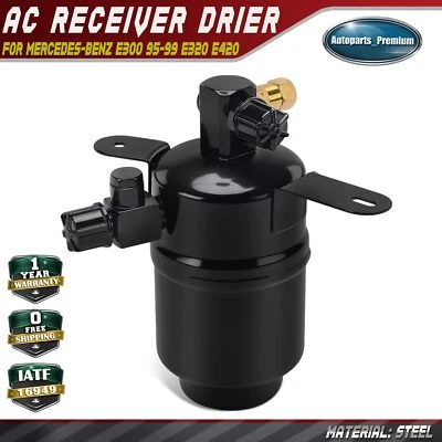 Steel AC A/C Receiver Drier for Mercedes-Benz E300 95-99 E320 E420 E430 E55 AMG - Image 1 of 4