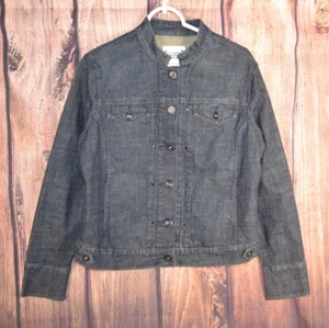 LEVI STRAUSS SIGNATURE Dark Blue Denim Jean Jacket Youth Size Large - Picture 1 of 5