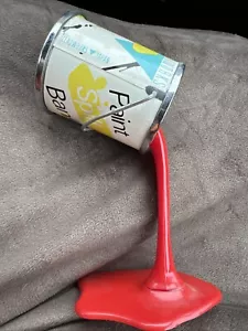 Vintage 1960 TPS Leadworks Tin & Plastic Paint Spill Can Coin Bank - Picture 1 of 7