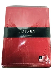 NOS Ralph Lauren Tablecloth 60x84” Red White Stitch Flag Christmas (1N) - Picture 1 of 6