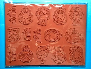 RARE! Full Sheet Lil Girl Stamps by Stamp Anniething chibi friends flower bloom - Picture 1 of 2