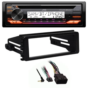 Harley 1998-2013 FLHT Adapter DIN Kit, JVC Marine Bluetooth USB AUX CD Receiver - Foto 1 di 4