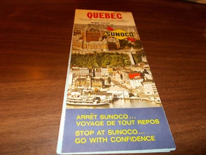 1971/72 Sunoco Quebec Vintage Road Map - Picture 1 of 1
