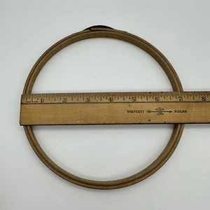 Vtg Gibbs Princess Wood Embroidery Hoop 7” Adjustable Spring Bow Tension *Gap* - Picture 1 of 12