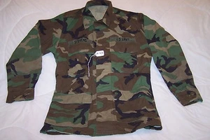(H43) WOODLAND CAMOUFLAGE TYPE 1 BDU COMBAT COAT SMALL - REGULAR - Picture 1 of 4