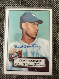 1983 Topps 1952 Reprint Series - #141 Clint Hartung Signed Auto Autographed Card - Picture 1 of 1