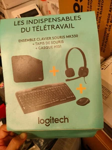 Pack LOGITECH clavier souris sans fil MK330 +tapis + casque mic H151 - NEUF0 - Photo 1/2