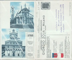 cm389 cartolina pubblicitaria doppia zoja mappa provincia di massa carrara lucca - Picture 1 of 2
