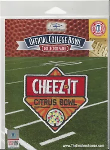 Parche de tazón cítrico Cheez-It 2022 2023 LSU Purdue logotipo oficial de la NCAA en paquete - Imagen 1 de 1