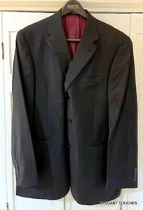 Austin Reed Black Sports Jacket Mens 42 R Wool Blend Suit Coat Dilliard's Blazer - Picture 1 of 11