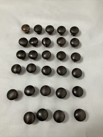 29 pcs lot of Bronze Brushed Cabinet Drawer Knobs Handles Classic Vintage Look Cover