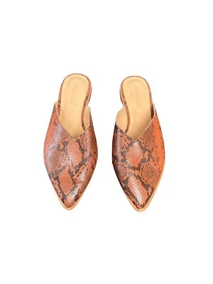 Zapatos sin cordones Madewell talla 91/2 Emilia Mule en cuero en relieve serpiente Foto 1 de 4
