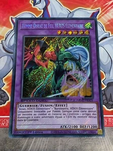 Carte YU GI OH HOMME-OISEAU DE FEU, HEROS ELEMENTAIRE SGX1-FRA21 SECRET RARE - Picture 1 of 1
