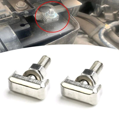2Pcs Car Battery Terminal T-Bolt Batteries Cables Connectors Replace  19116852 - Image 1 of 4