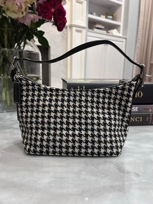 ¡Raro bolso de mano Coach de tweed blanco y negro! ¡Prístino! Foto 1 de 4