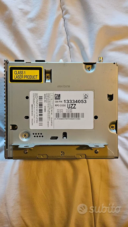 AUTORADIO STEREO PER OPEL Astra J  (10-15) 13334053 - Immagine 1 di 2