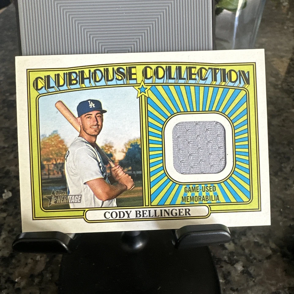 2021 Topps Heritage - Clubhouse Collection Relics Cody Bellinger #CCR-CB (MEM) - Image 1 of 2