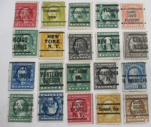 PRECANCEL ( 20 )   "DIFFERENT WASHINGTON / FRANKLIN  PSS#MIXED" - Picture 1 of 1