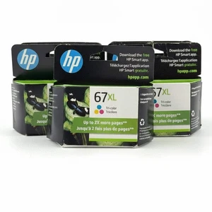 HP 67 XL Tri-Color Ink Cartridge - New In Box - Picture 1 of 4