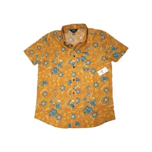 RVCA - Button Down Casual Shirt - Mens Large - Orange Dark Turquoise - 66$ MSRP - Picture 1 of 4
