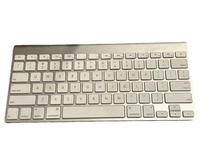 Apple A1314 Wireless Keyboard White Keys Aluminum Metal Base 11" Uses AA Battery - Picture 1 of 5