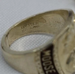 Balfour Moose Lodge Ring Sterling Silver In Original Box 7 1/2  - Picture 1 of 7