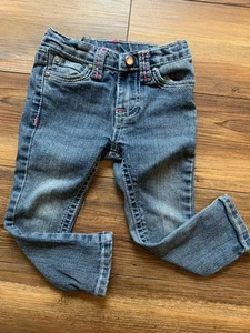 Paper Denim & Cloth Girls Size 2T Denim Jeans Embroidered Pockets - Picture 1 of 6