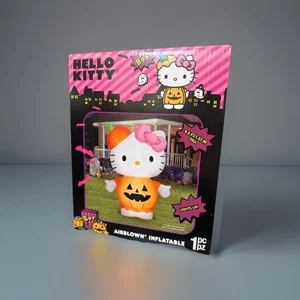Nuevo 2025 Sanrio Hello Kitty Halloween 4,5 pies se ilumina inflable soplado por aire nuevo - Imagen 1 de 6
