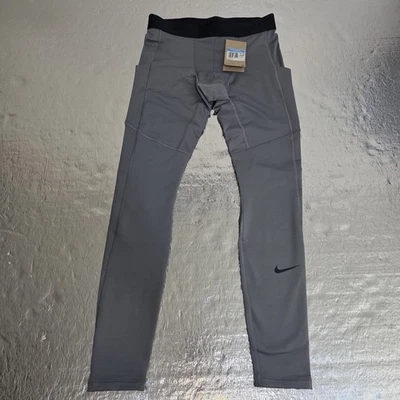 Pantalones de compresión Nike Pro CÁLIDOS Dri-Fit para hombre FB7961-084 gris talla mediana Foto 1 de 4