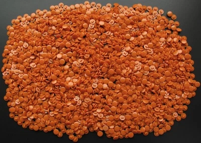 Small Plastic Shank Buttons Pumpkin Orange Crafts Sewing Costume 1.25 Pound Lot - Image 1 of 4