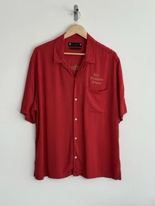 Allsaints “Oblivion” Short Sleeve Shirt “The Nowhere Times” Red XL Relaxed Fit - Picture 1 of 11