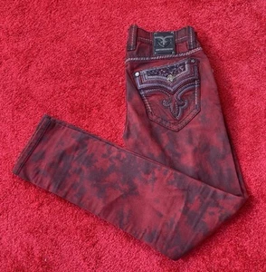 Rock Revival Goncalo Taper Acid Wash Embroidered Denim Jeans Mens Size 32X32 - Picture 1 of 13