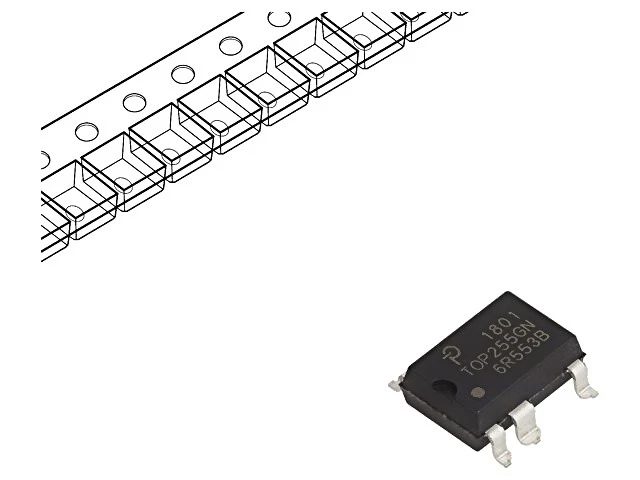 TOP255GN-TL IC: PMIC AC/DC switcher, controller SMPS 59.4-72.6kHz SMD-8C POWE... - Image 1 of 1