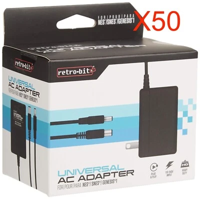 50 Lot NES SNES Nintendo GENESIS AC Power Adapter BRAND NEW - Image 1 of 2