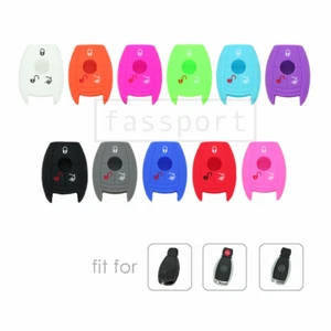 Silicone Cover 3 BTN fit for MERCEDES BENZ C E G M S CL GL SL Smart Remote Key - Picture 1 of 23