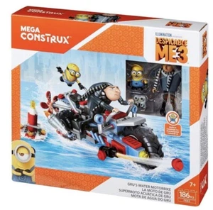 DESPICABLE ME MEGA CONSTRUX GRU’S WATER MOTORBIKE 186 Pcs AGES 7+ - Picture 1 of 7