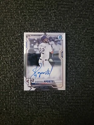 2021 Bowman Chrome Baseball Sherten Apostel Rookie Autograph SC9004 - Image 1 of 2